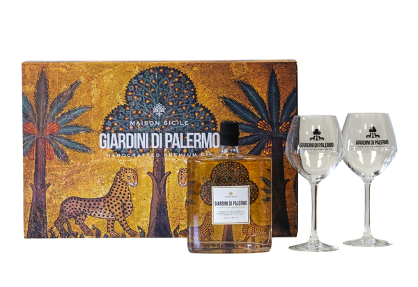Giardini di Palermo Gin Giftpack met 2 glazen 40° 0.5L