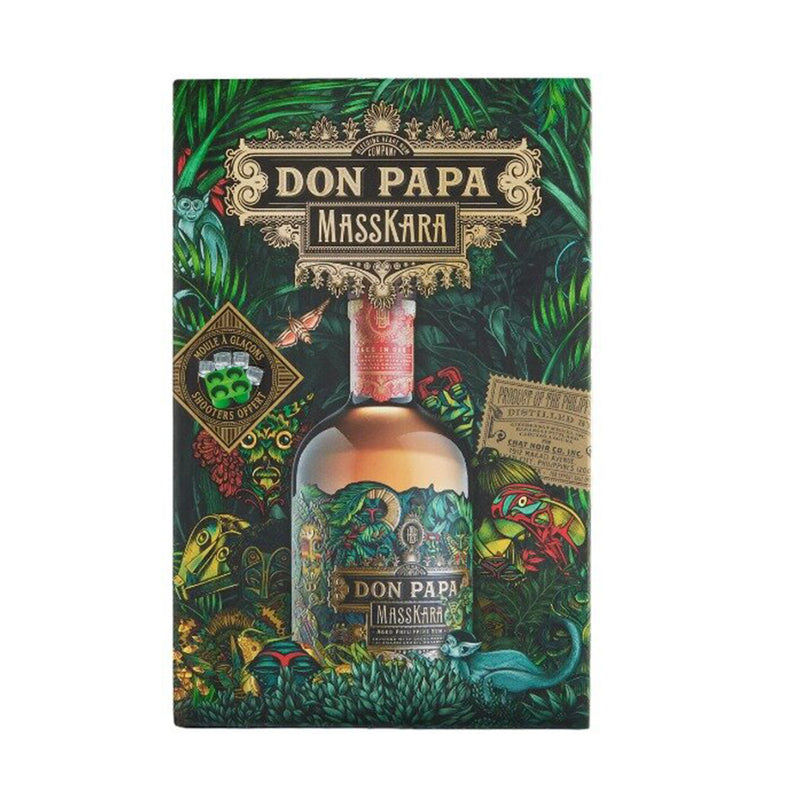 Don Papa Masskara Rum + Ice Cube shooter mould Giftpack 40% 70cl