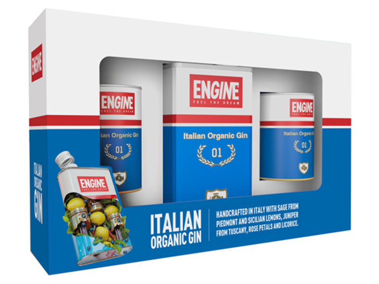 Gin Engine + 2 cups Giftpack 42% Vol. 50cl