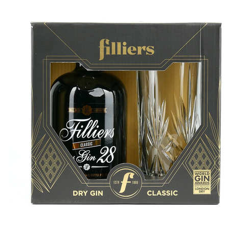 Filliers Classic Dry Gin 28 46% 50cl Giftpack