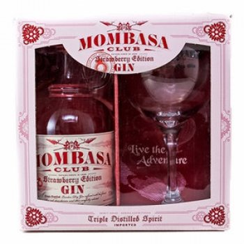 Mombasa Pink Club Gin + Glas 41.5° 0.7L
