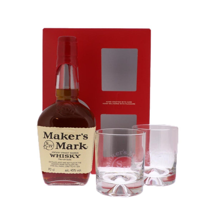 Maker's Mark + 2 Glazen 45° 0.7L