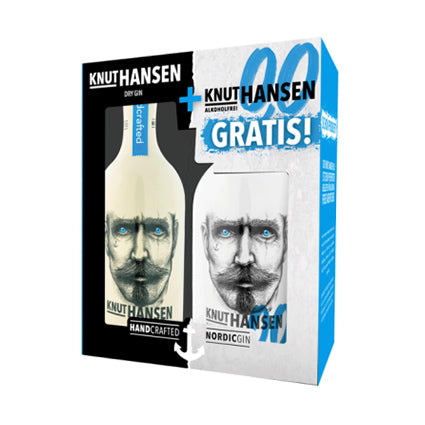 KNUT HANSEN gin 0,7 L 42% alc.  + GRATIS Knut Hansen 0% in giftbox!